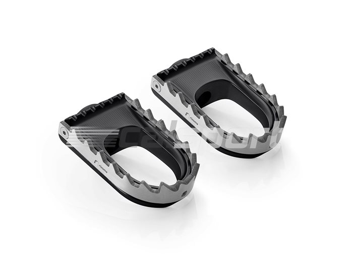 Rizoma Escape Footpegs, Black, for rider/pillion - adapter PE765A/PE765A required, other colours available