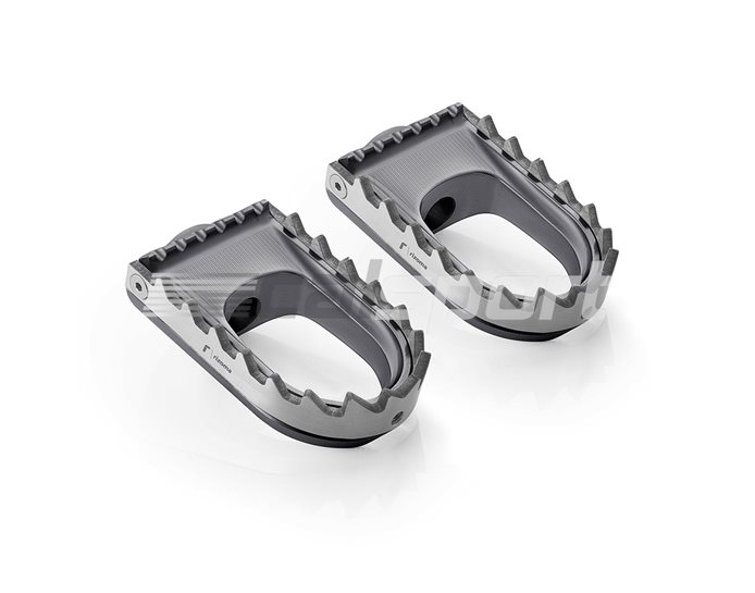 Rizoma Escape Footpegs, Grey, for rider - adapter PE713B required, other colours available