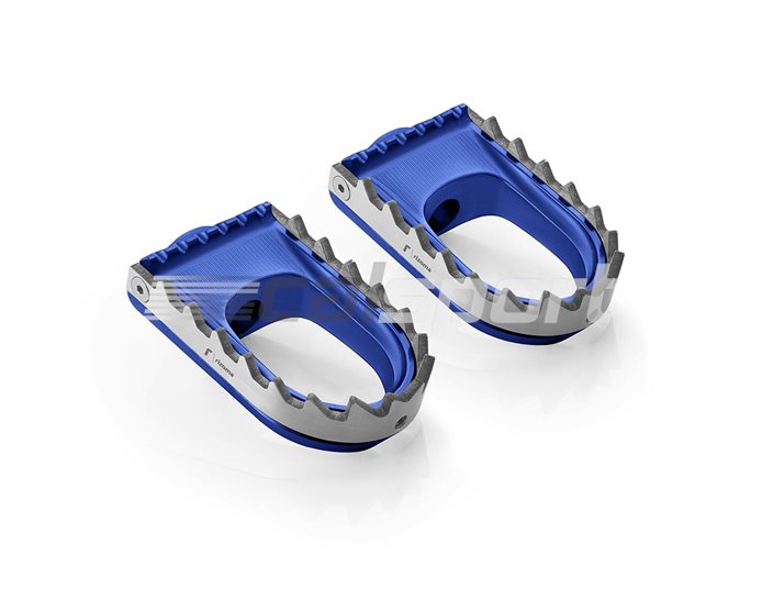 PE641U - Rizoma Escape Footpegs, Blue, for rider/pillion - adapter PE765A/PE765A required, other colours available
