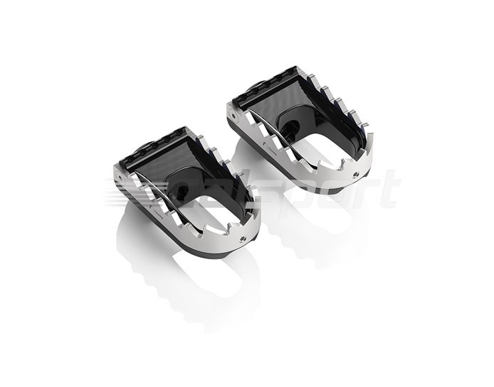 Rizoma Escape S Footpegs, Black, for rider - adapter PE794A required, other colours available