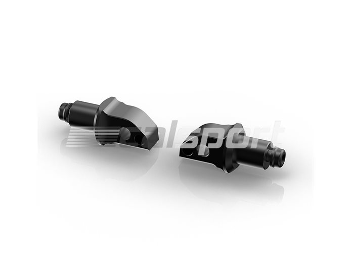 PE655B - Rizoma Footpeg Adapter, Pillion, Snake/Extreme/Urban Protocol foopegs, Black