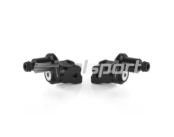 Rizoma Eccentric Footpeg Adapter, Rider, Snake/Extreme/Urban Protocol foopegs, black