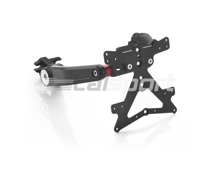 PT667B - Rizoma SIDE ARM License Plate Support - Compatible with rear mudguard ZDM098K. Not compatible with OEM indicator light.