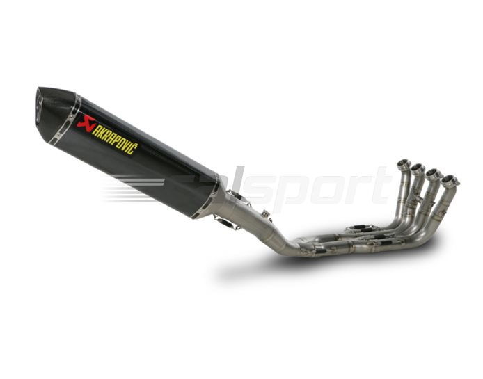 S-B13R1-RC - Akrapovic Carbon Silencer Complete Stainless 4-2-1 System - Hexagonal - Race