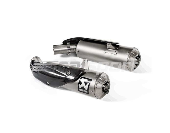Akrapovic Twin Titanium Silencer Slip-On Kit - Road Legal (Std Models Only)
