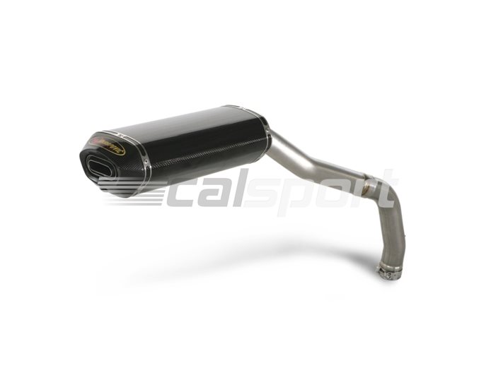 S-H10SO5T-HWC - Akrapovic Carbon Silencer Slip-On Kit (With Titanium Link Pipe) - Hexagonal - Road Legal Removable Baffle