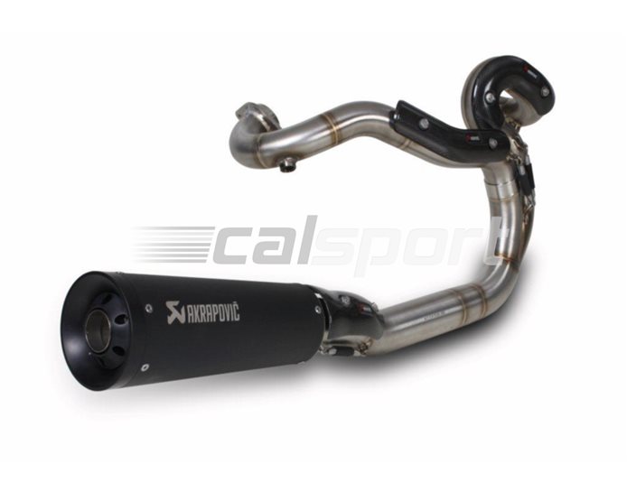 Akrapovic Complete Stainless Race System - With Black Titanium Silencer, Inc Carbon Heat Shield