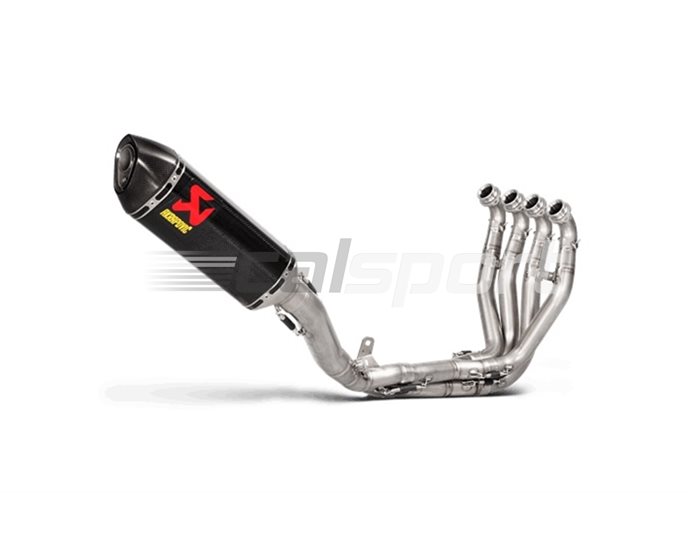 S-K10R9-ZC - Akrapovic Carbon Silencer Stainless Racing Line 4-2-1 Complete System   - Race Removable Baffle