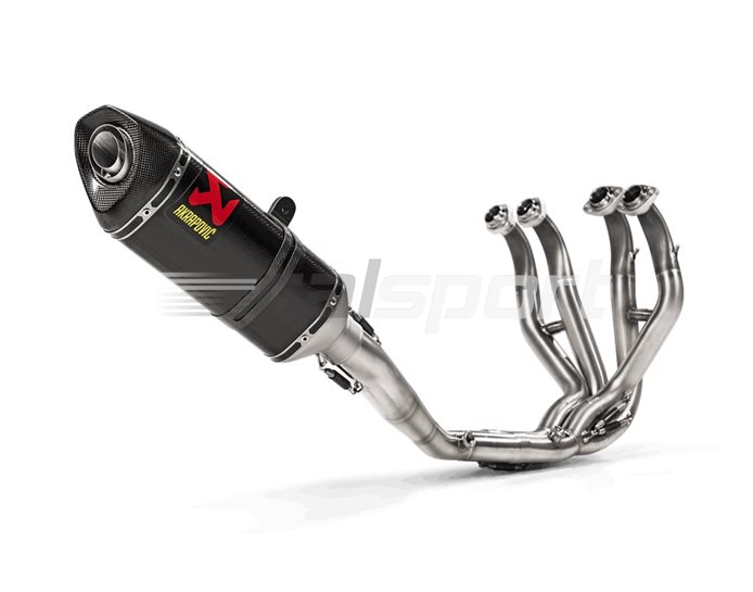 Akrapovic Carbon Silencer Complete Stainless 4-2-1 System - Race Removable Baffle