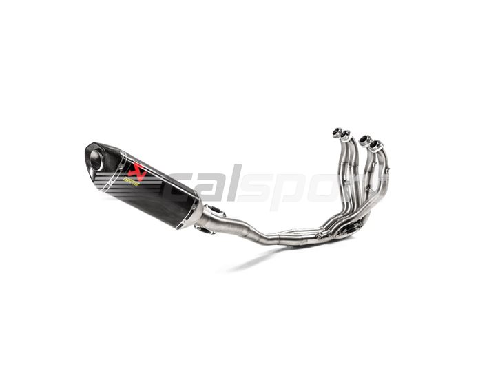 Akrapovic Carbon Silencer Complete Stainless 4-2-1 System - Race Removable Baffle