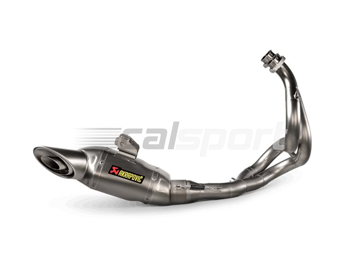 Akrapovic Titanium Silencer Complete Stainless 2-1 System - Race Removable Baffle