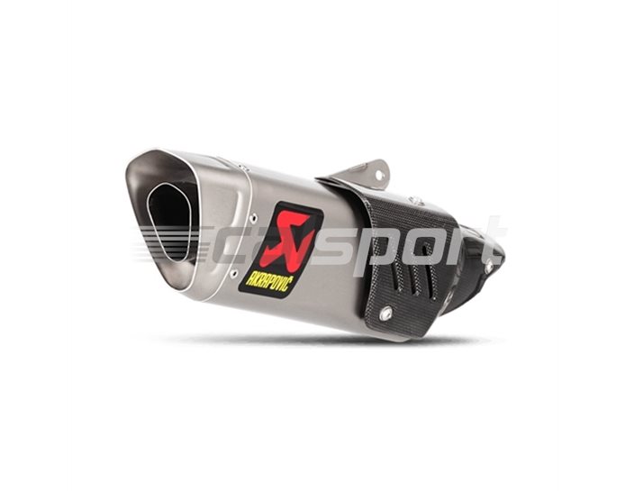 S-Y10SO15-HAPT - Akrapovic Titanium Silencer Slip-On Kit - (Forged Titanium Outlet Cap) - With Carbon Heat Shield - Road Legal