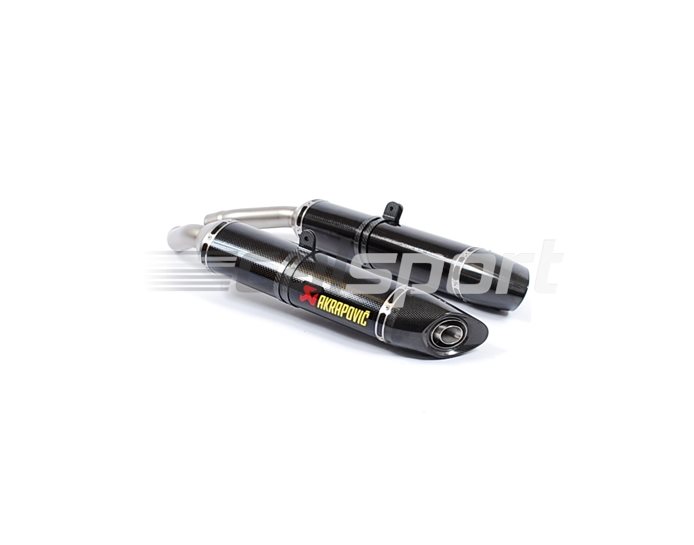 S-Y10SO6-HDTC-1 - Akrapovic Carbon Silencer Slip-On Kit - (Carbon Outlet Caps) - Road Legal Removable Baffle