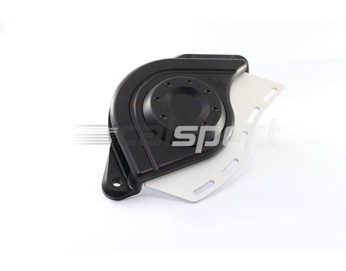Gilles Front Sprocket Cover - Black And Silver