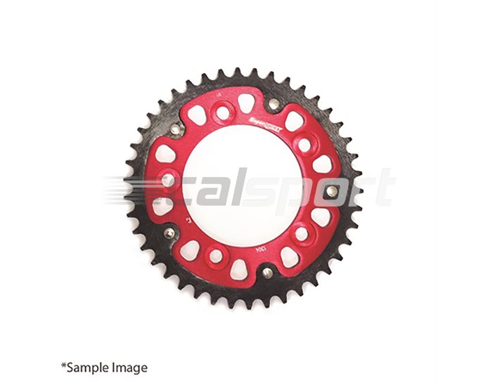 703-43-RED - Supersprox Stealth Sprocket, Anodised Alloy, Red Centre, 43 teeth
