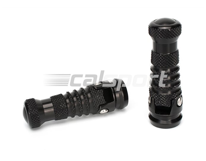 Gilles Optional Folding Footpeg Kit - Black - For Use With MUE2 Rearset Kit